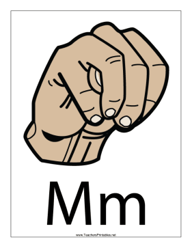 Letter M-Filled-With Label Teachers Printable