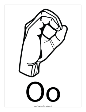 Letter O-Outline-With Label Teachers Printable