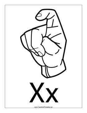 Letter X-Outline-With Label Teachers Printable