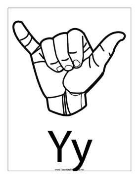 Letter Y-Outline-With Label Teachers Printable
