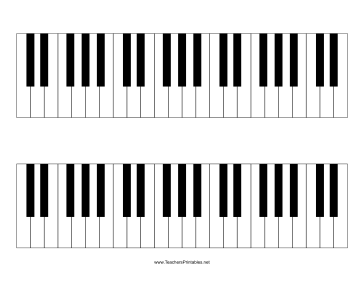Musical Keyboard-Small Teachers Printable