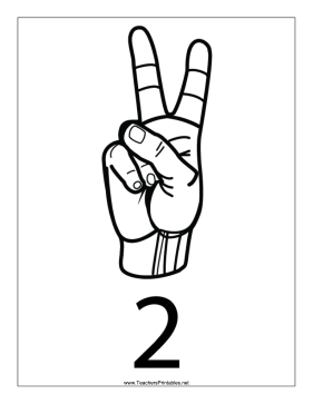 Number 2-Outline-With Label Teachers Printable