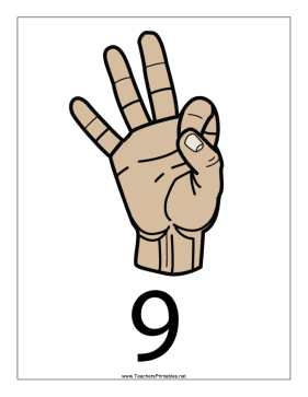 Number 9-Filled-With Label Teachers Printable