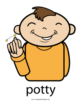 Potty Sign Color Teachers Printable