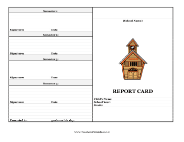 Report Card Teachers Printable