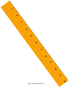 Ruler with Inches Teachers Printable