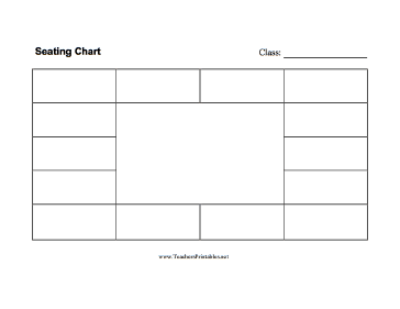 Seating Chart — Rectangle Shape Teachers Printable