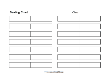 Seating Chart With Partners Teachers Printable