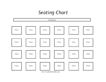 Seating Chart for Substitute Teachers Printable