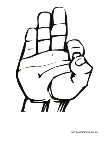 Sign Language F Teachers Printable
