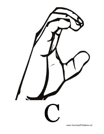 Sign Language with C Teachers Printable