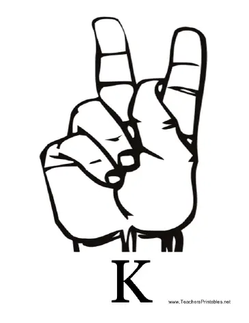 Sign Language with K Teachers Printable