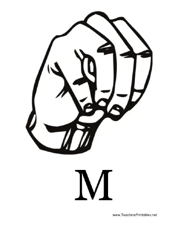 Sign Language with M Teachers Printable