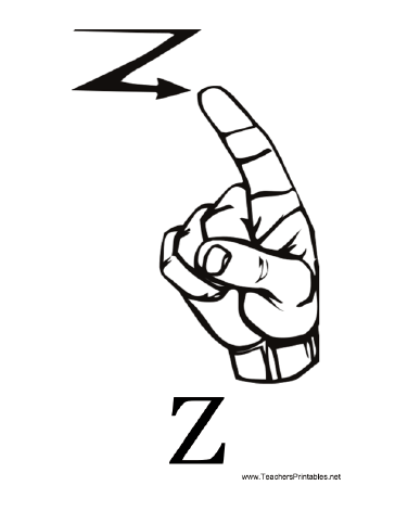 Sign Language with Z Teachers Printable