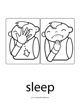 Sleep Sign Teachers Printable