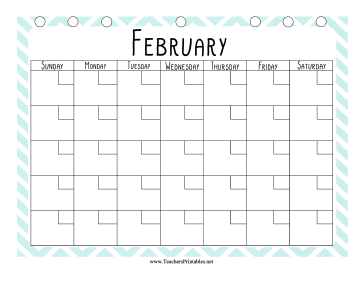 Teacher Organization Binder Calendar February Teachers Printable