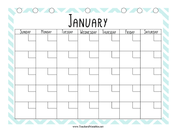 Teacher Organization Binder Calendar January Teachers Printable