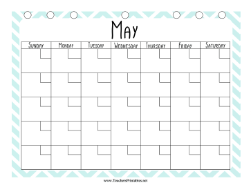 Teacher Organization Binder Calendar May Teachers Printable