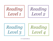Book Bin Labels Reading Levels