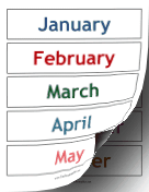 Calendar Months Color