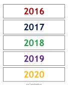Calendar Years Color