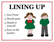 Classroom Lining Up Poster