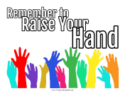 Classroom Raise Hand Poster