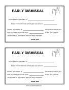 Early Dismissal Reminder