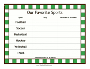 Favorite Sports Tally