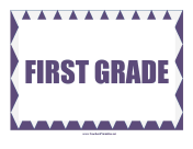 First Grade Sign