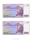 Five Hundred Euro Note Reverse