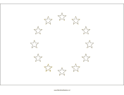 Flag of European Union Blackline Master