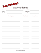 Fun Friday Activity Ideas