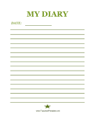Kids Diary Page