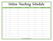 Online Teaching Schedule