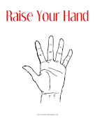 Raise Your Hand Distance Learning Sign