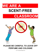 Scent-Free Classroom Poster