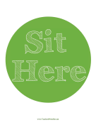 Sit Here Circle Green