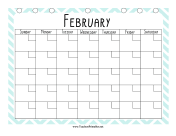 Teacher Organization Binder Calendar February