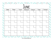 Teacher Organization Binder Calendar June
