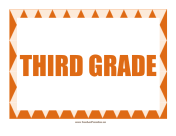Third Grade Sign