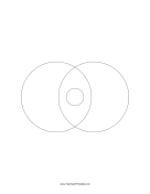 Venn Diagram Two Sets with Subset of Intersection Set