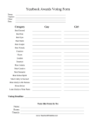 Yearbook Voting Form