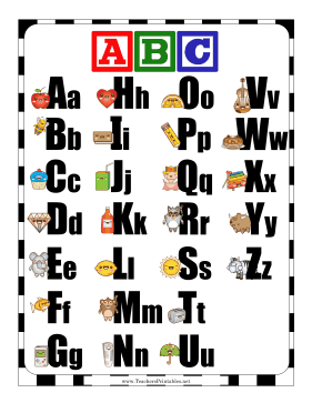 Free ABC and QWERTY Chart Download