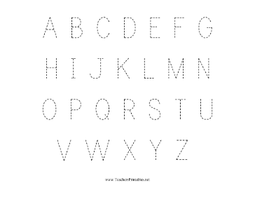 Alphabet Upper Case Teachers Printable