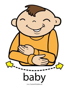 Baby Sign Color Teachers Printable