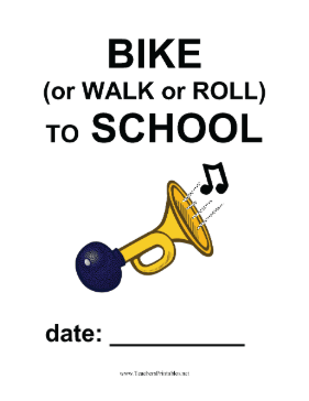 Bike To School Day Sign Teachers Printable