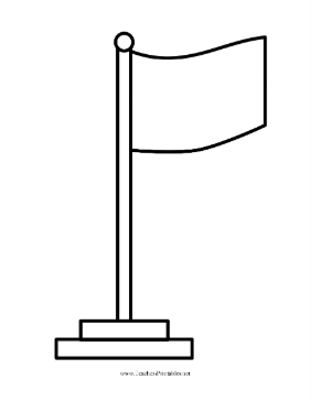 Blank Flag Template Teachers Printable