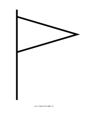 Blank Pennant Template Teachers Printable