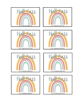 Boho Hall Pass Teachers Printable